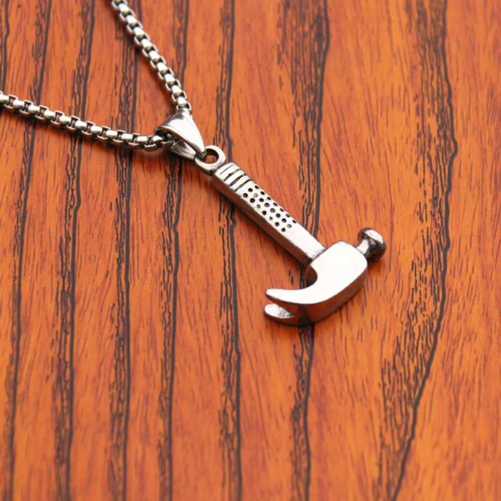 ❤️Fashion silver-plated Hammer Necklace , N90201P118 - Picture 11 of 11